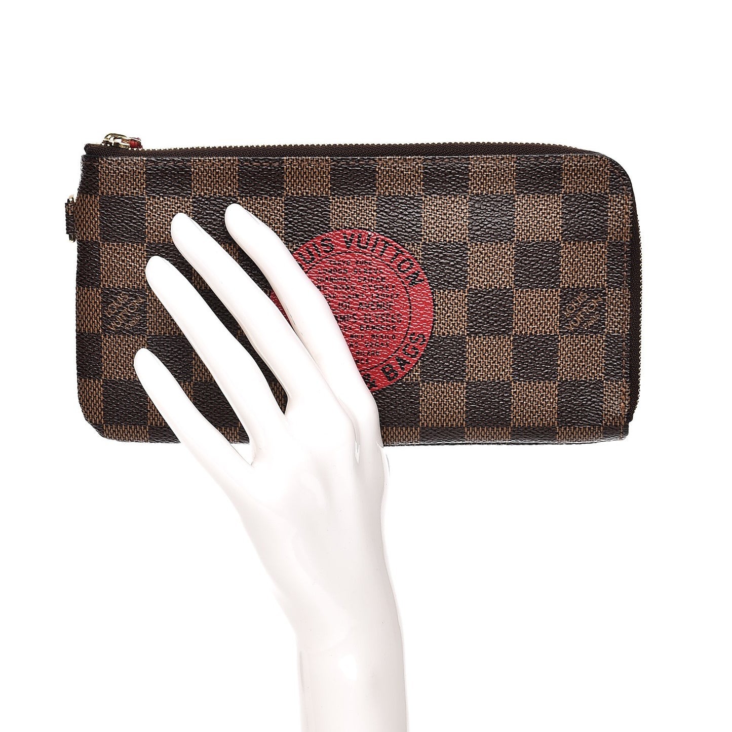 Damier Ebene Complice Trunks and Bags Wallet Red