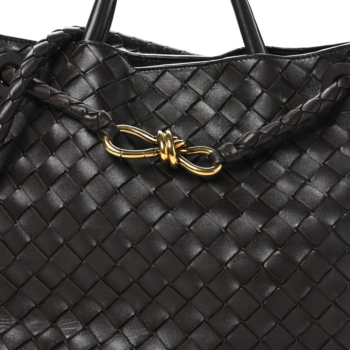 Nappa Intrecciato Medium Andiamo Shoulder Bag Fondant