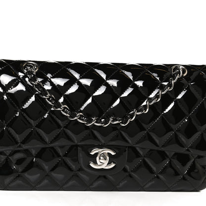 Chanel Patent Quilted Medium Double Flap Black 9 of 11