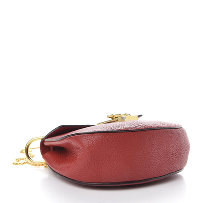 Chloe Grained Lambskin Mini Drew Shoulder Bag Plaid Red 4 of 11