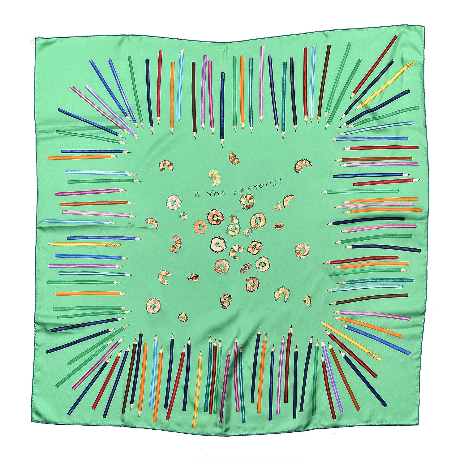 Hermes Silk A Vos Crayons Scarf 90 1 of 4