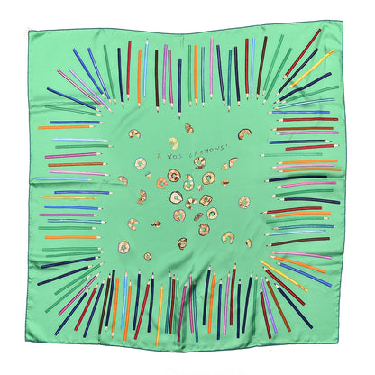 Hermes Silk A Vos Crayons Scarf 90 1 of 4