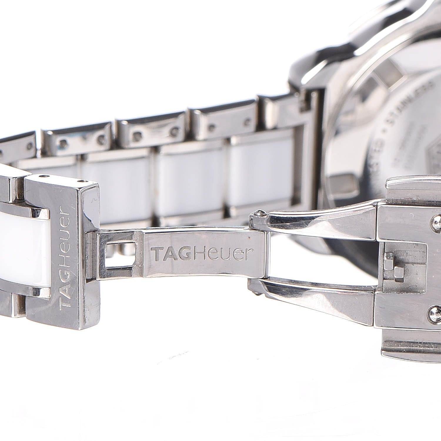 Tag Heuer Stainless Steel Ceramic Diamond 32mm Formula 1 Quartz Watch White WAH1313 8 of 10