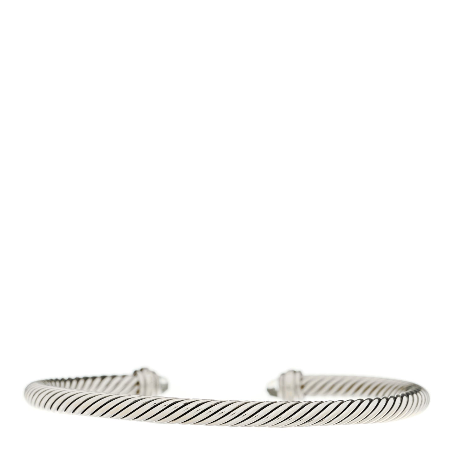 Sterling Silver Diamond Prasiolite 4mm Cable Classics Bracelet