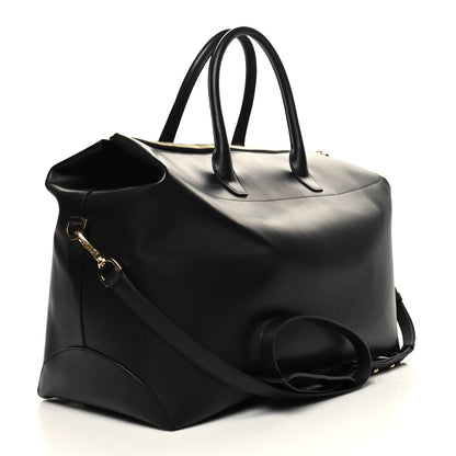 Mansur Gavriel Calfskin Holdall Duffle Bag Black 2 of 11