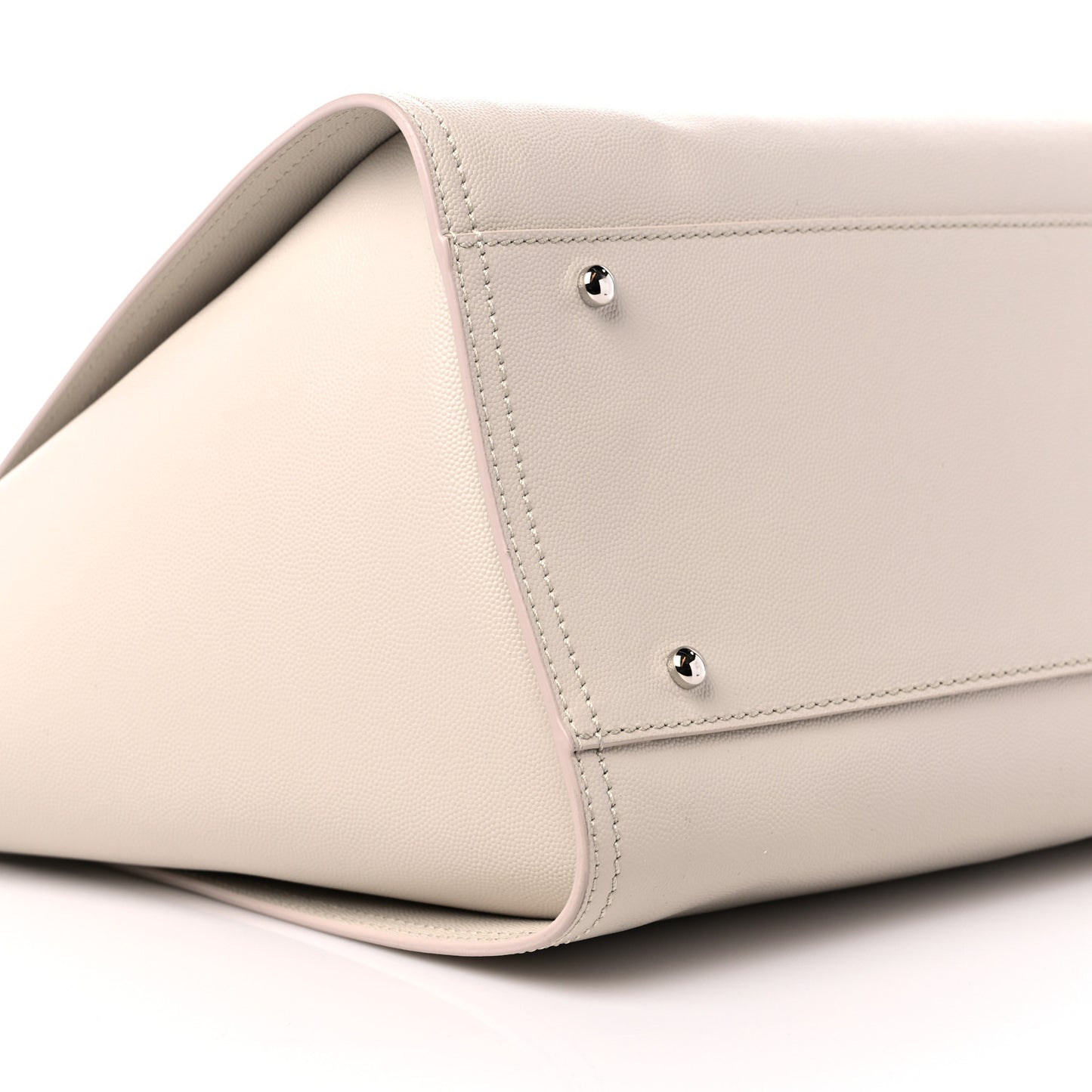 Caviar Medium Studded Deauville Tote Ivory