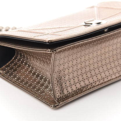 Christian Dior Metallic Patent Micro-Cannage Small Diorama Flap Bag Hyper Pink 6 of 14