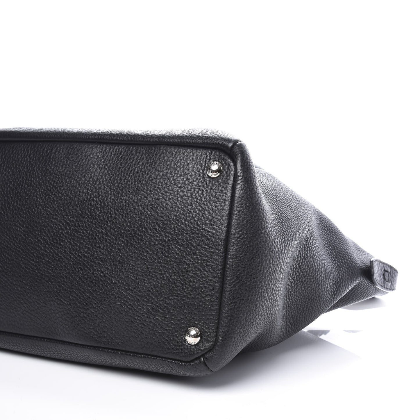 Vitello Daino Shopping Tote Black