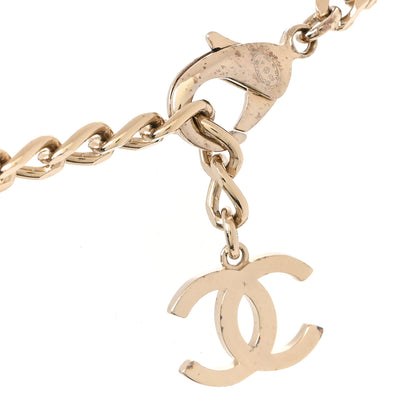 Chanel Crystal Chain CC Link Choker Gold Silver 4 of 5