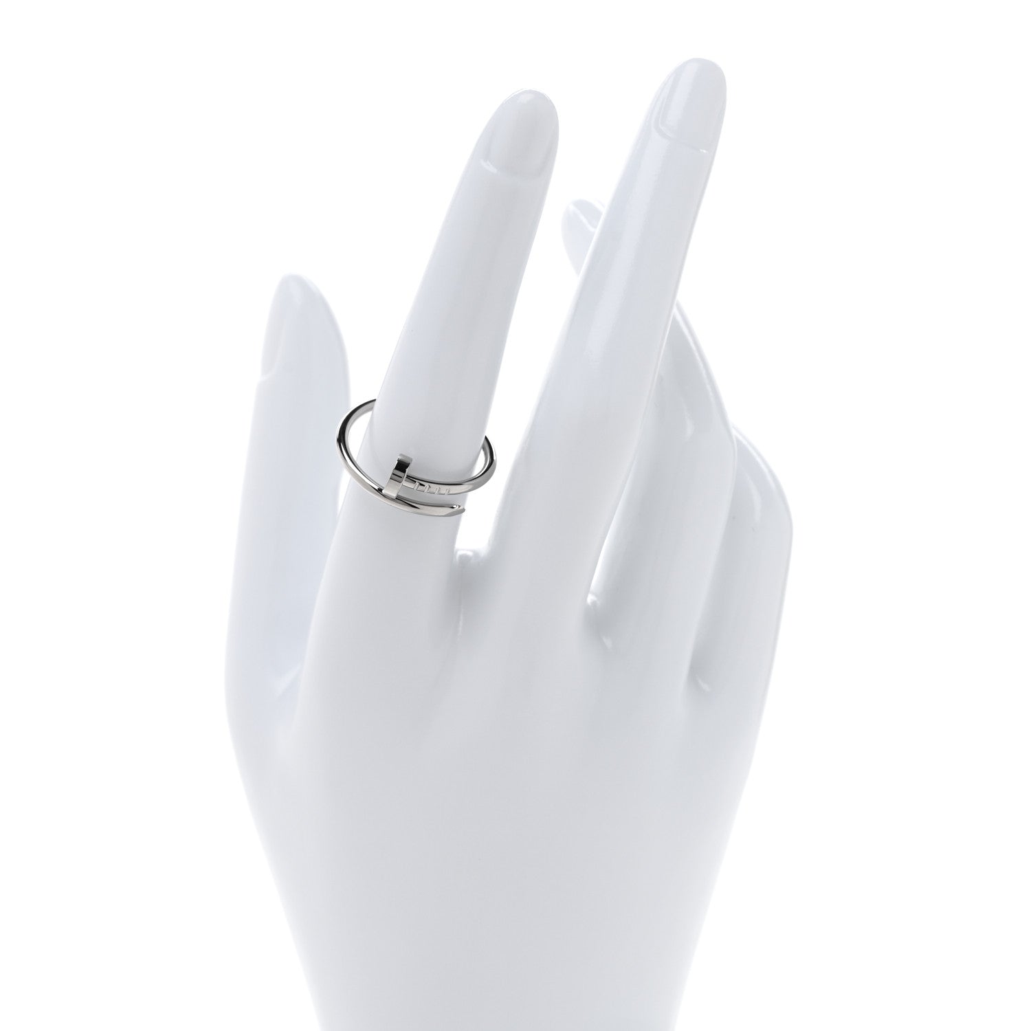 Cartier 18K White Gold Small Juste Un Clou Ring 57 8 2 of 5