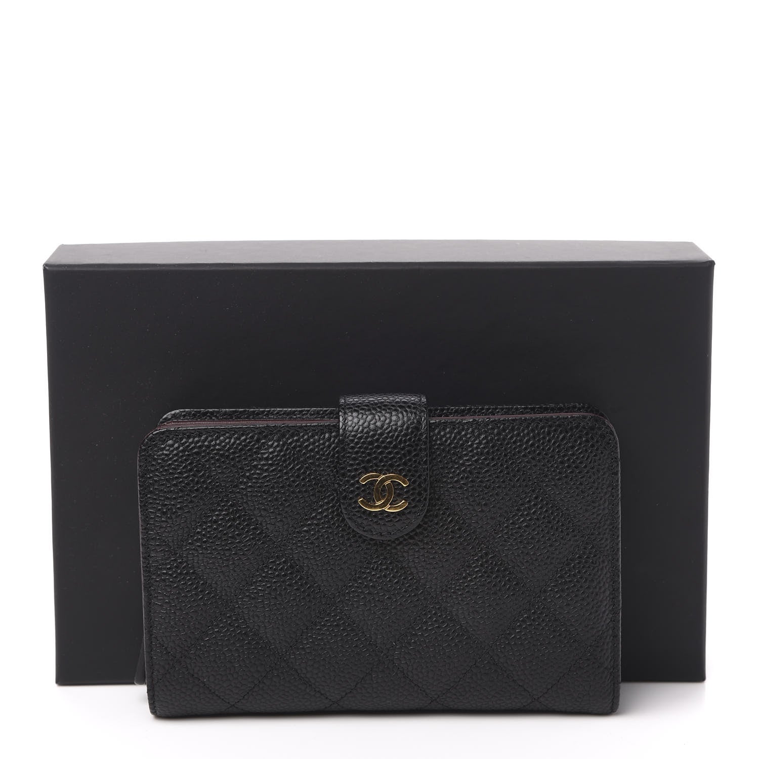 Chanel Caviar Quilted Zipped Pocket Wallet Black 9 of 9
