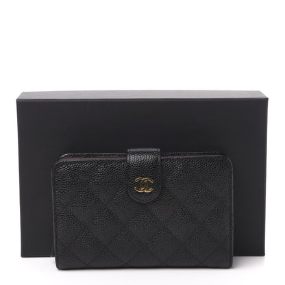 Chanel Caviar Quilted Zipped Pocket Wallet Black 9 of 9