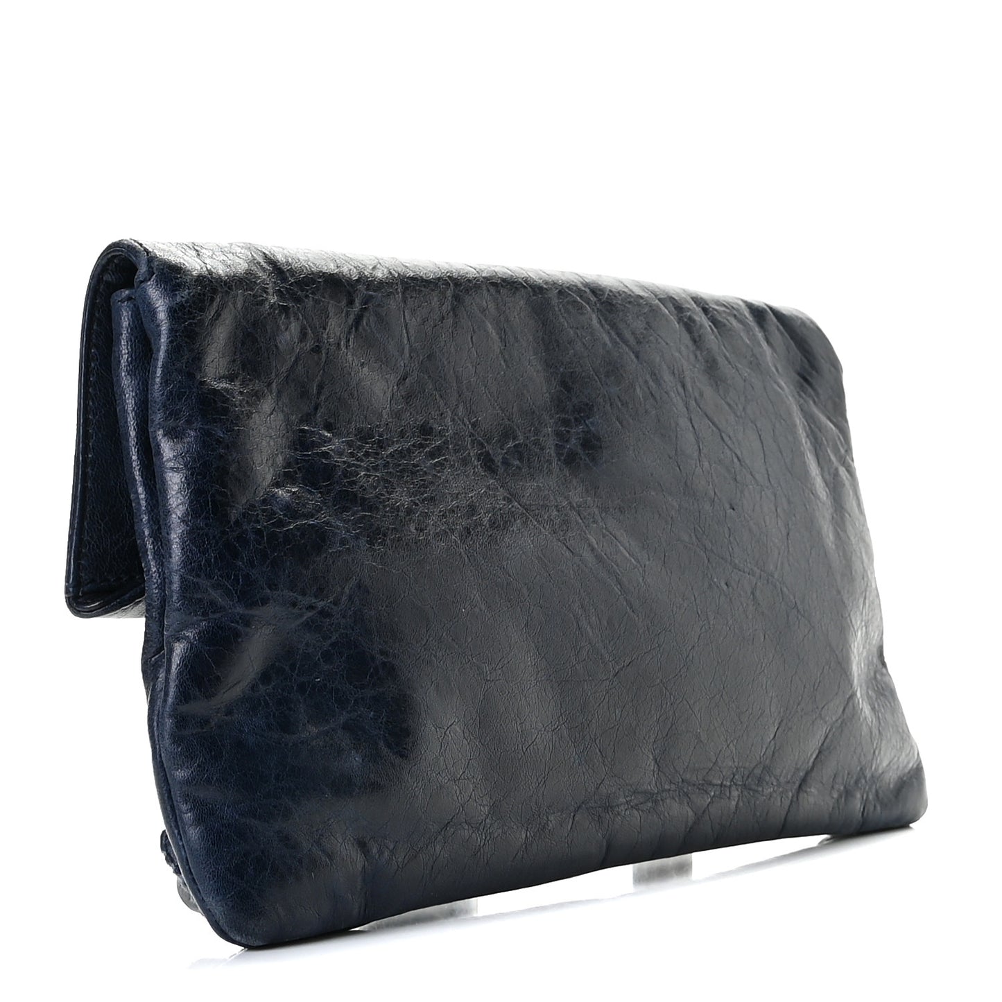 Agneau Giant Brogues Hardware Envelope Clutch Marine
