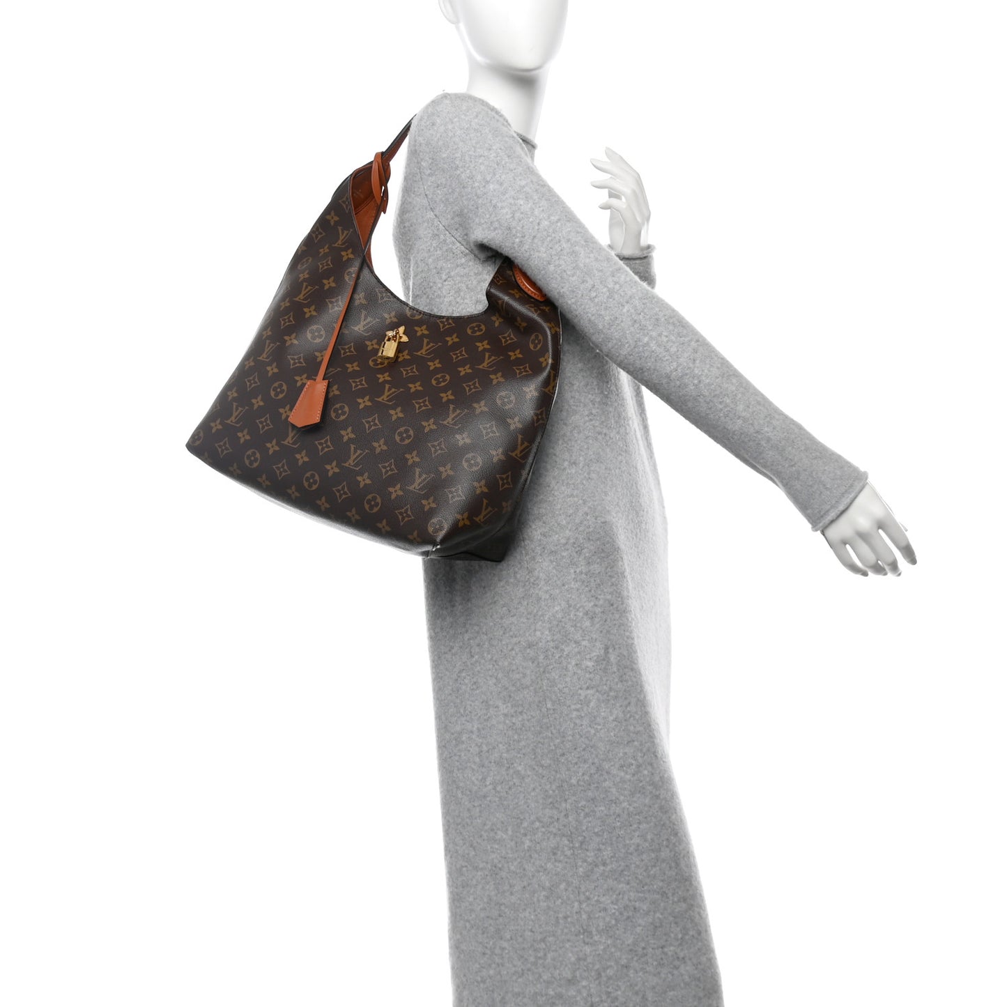 Monogram Flower Hobo Caramel