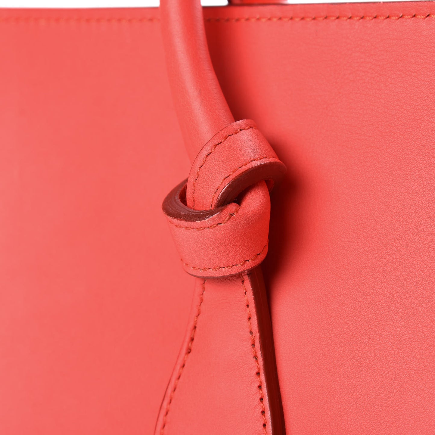 Smooth Calfskin Mini Tie Knot Tote Alizarin