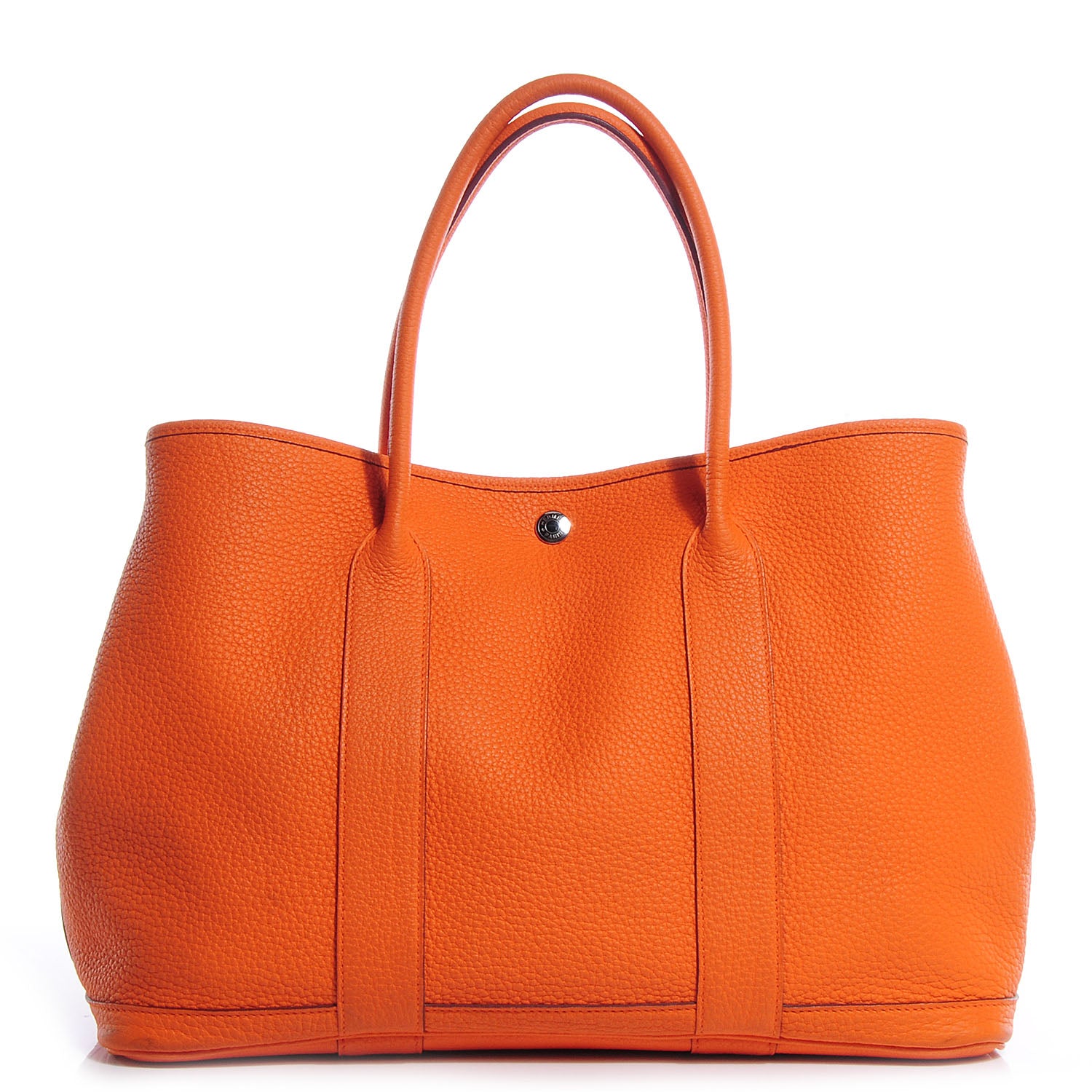 Hermes Veau Negonda Garden Party Tote MM 36 Orange 1 of 7