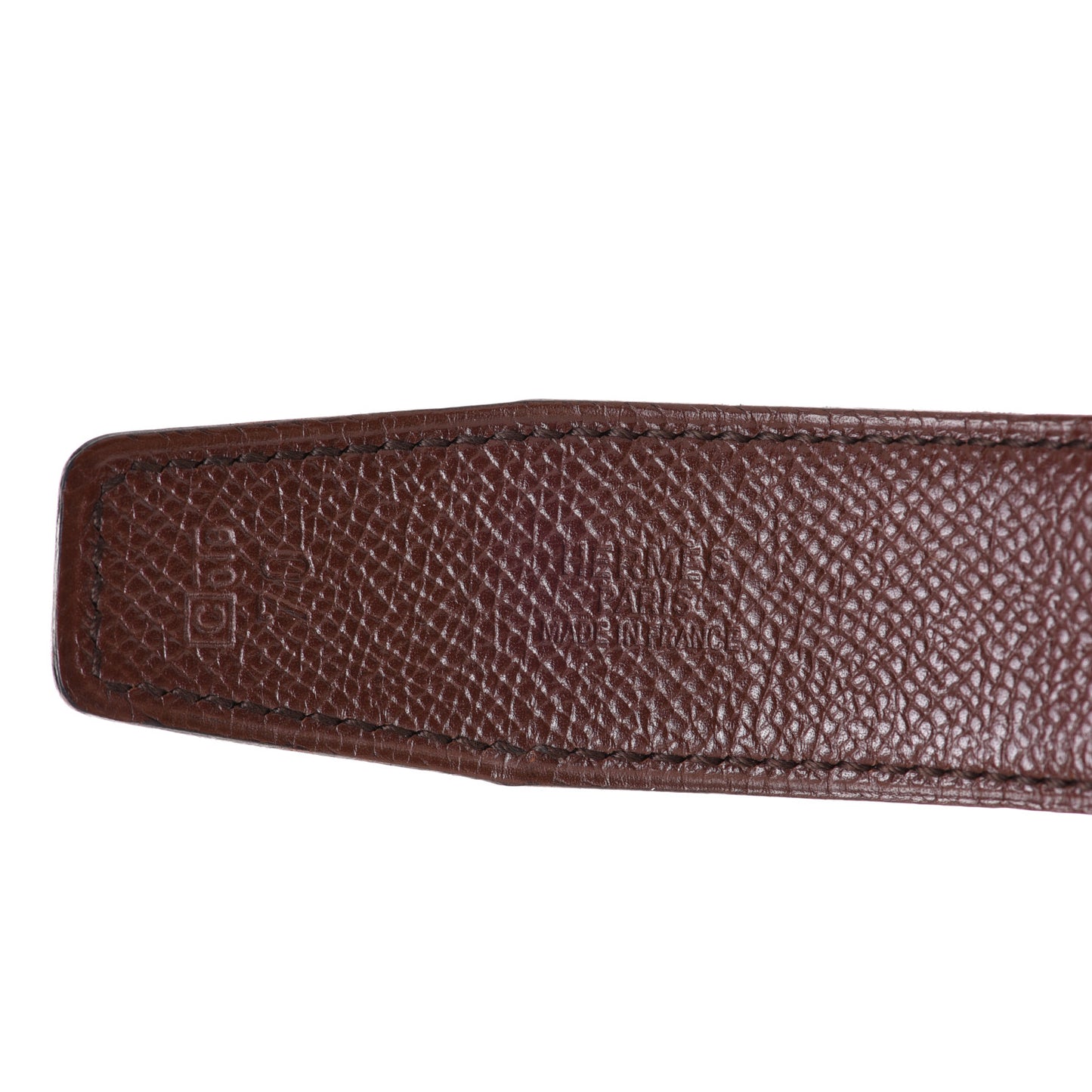 Box Courchevel Reversible Belt Strap 70 Black Chocolate