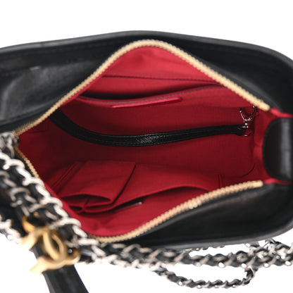 Chanel Aged Calfskin Quilted Small Gabrielle Hobo Black 5 of 11