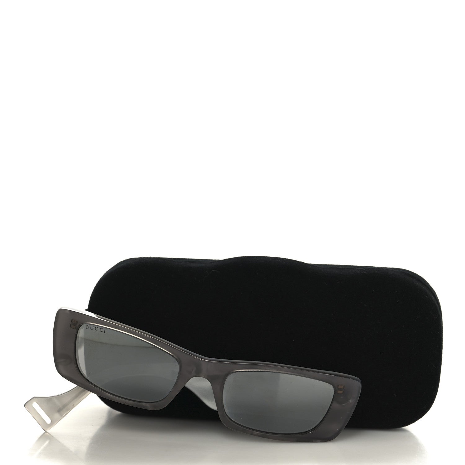 Gucci Acetate Rectangular GG0516S Sunglasses Grey Gold 7 of 7
