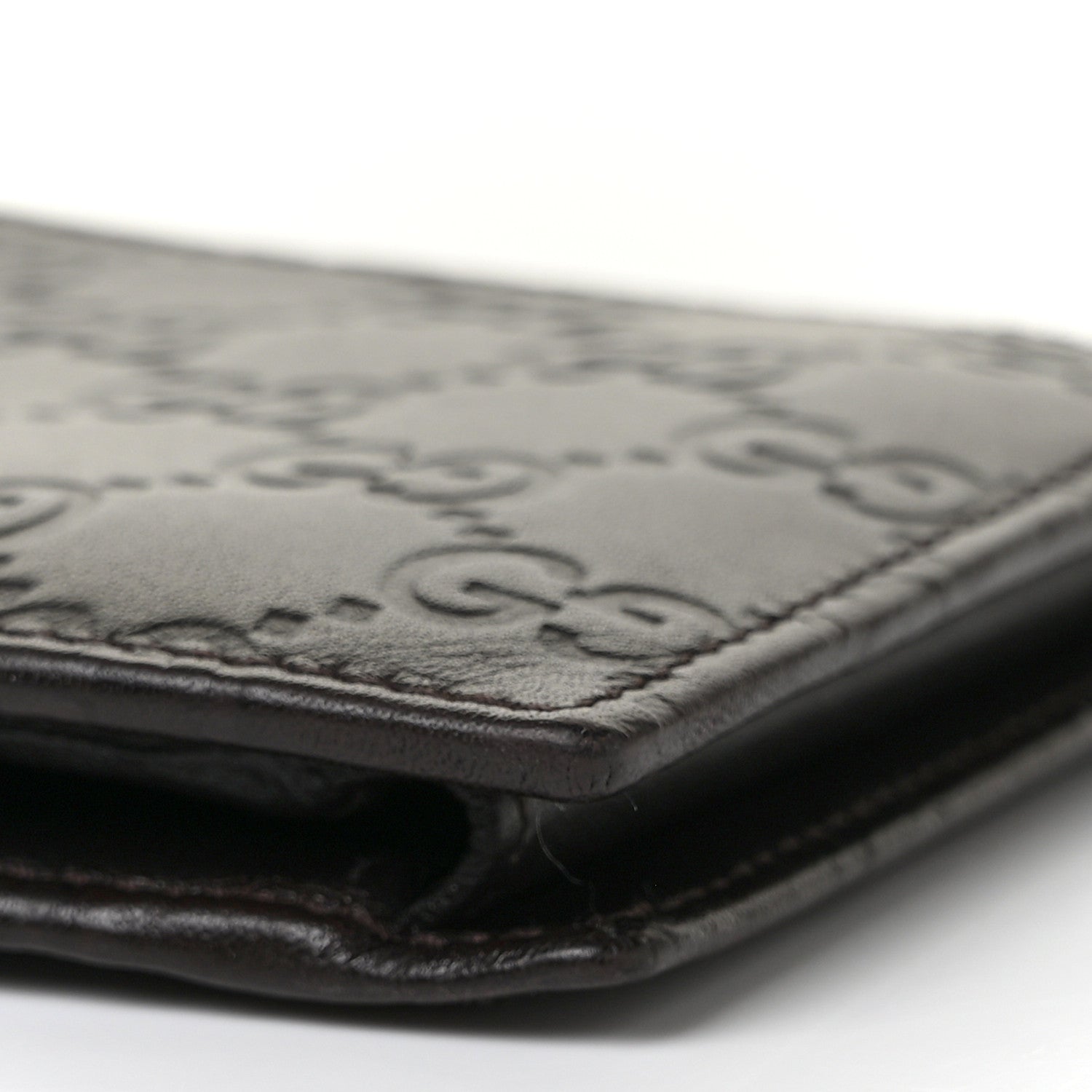 Gucci Guccissima Bi-Fold ID Wallet Black 9 of 10