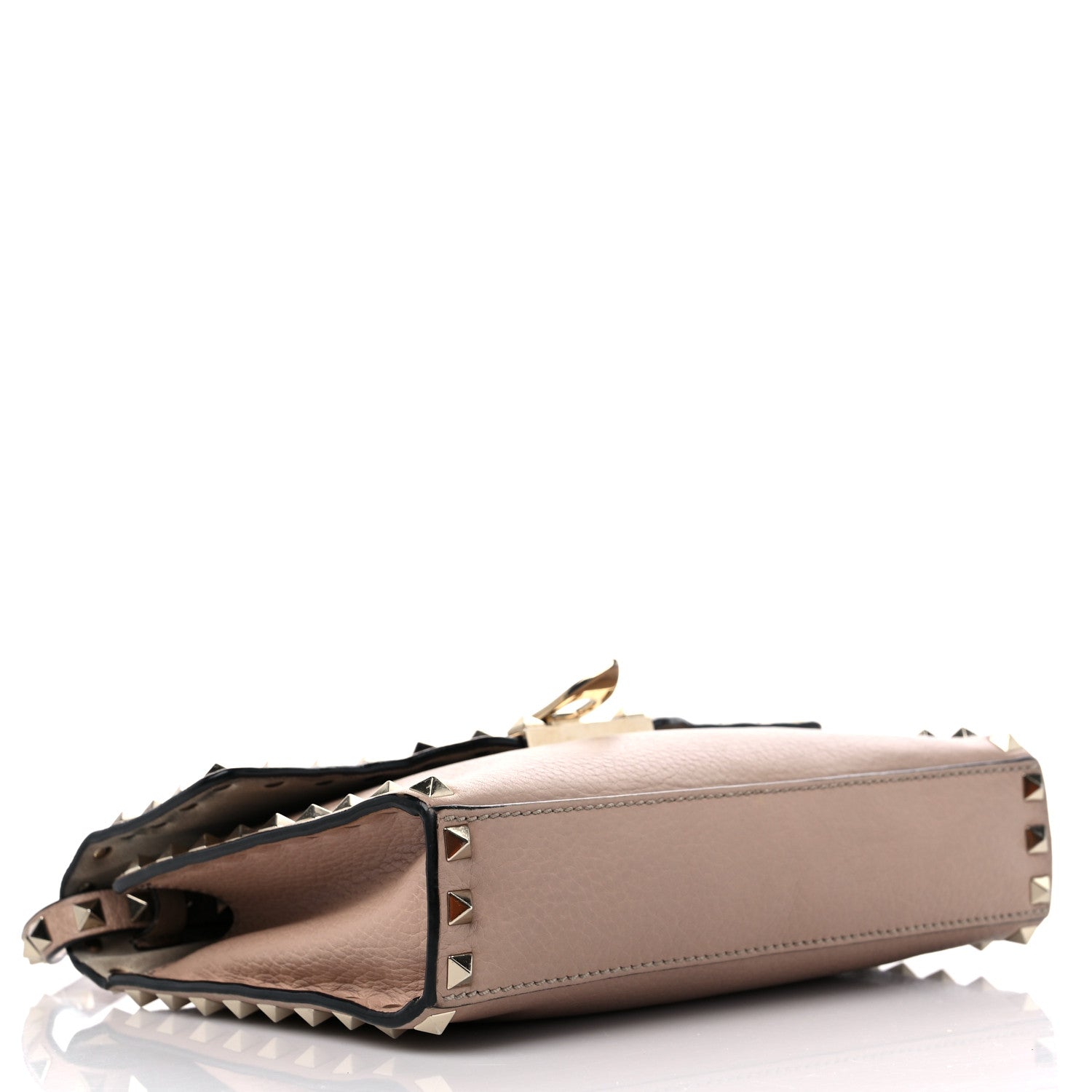 Valentino Garavani Pebbled Calfskin Medium Rockstud Flip Lock Crossbody Bag Poudre 4 of 12