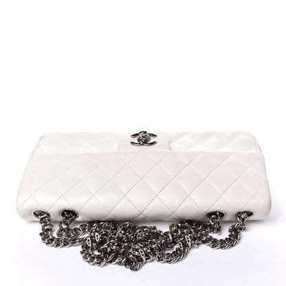 Chanel Lambskin Quilted East West Flap Bijoux Chain White 11 of 13