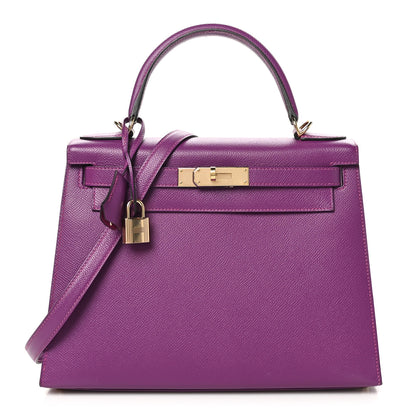Hermes Epsom Horseshoe Kelly Sellier 28 Anemone Rose Poupre 1 of 11