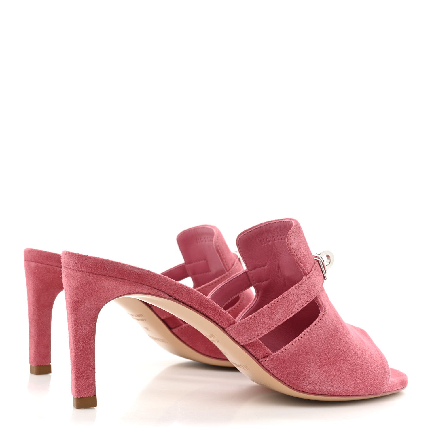 Hermes Suede Goatskin Satin Cute Sandals 36 Rose Aphrodite 4 of 9