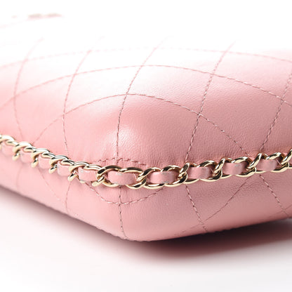 Chanel Lambskin Quilted Chain Around Phone Holder Pink 5 of 10