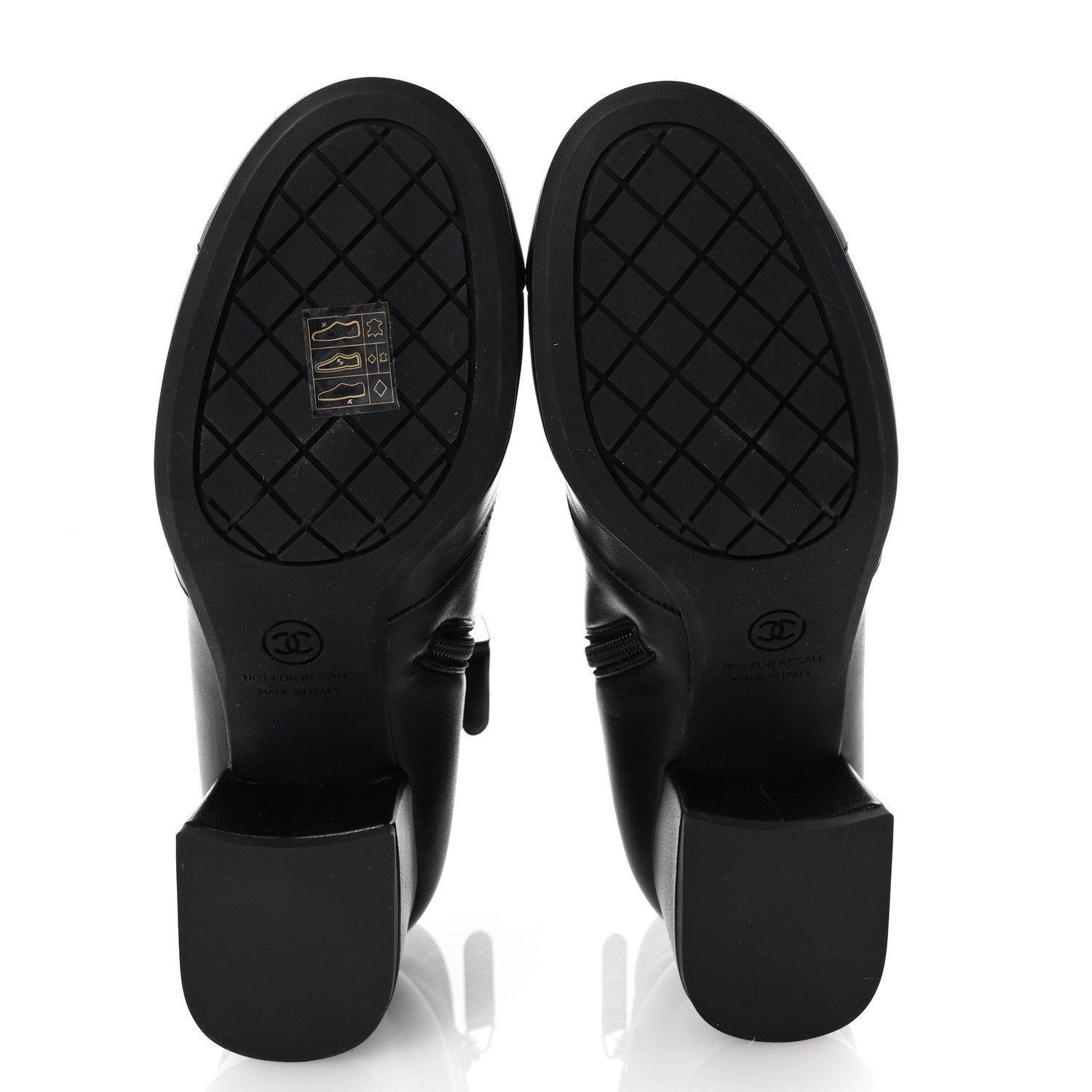 Chanel Stretch Lambskin Cap Toe CC Short Boots 37.5 Black 6 of 9
