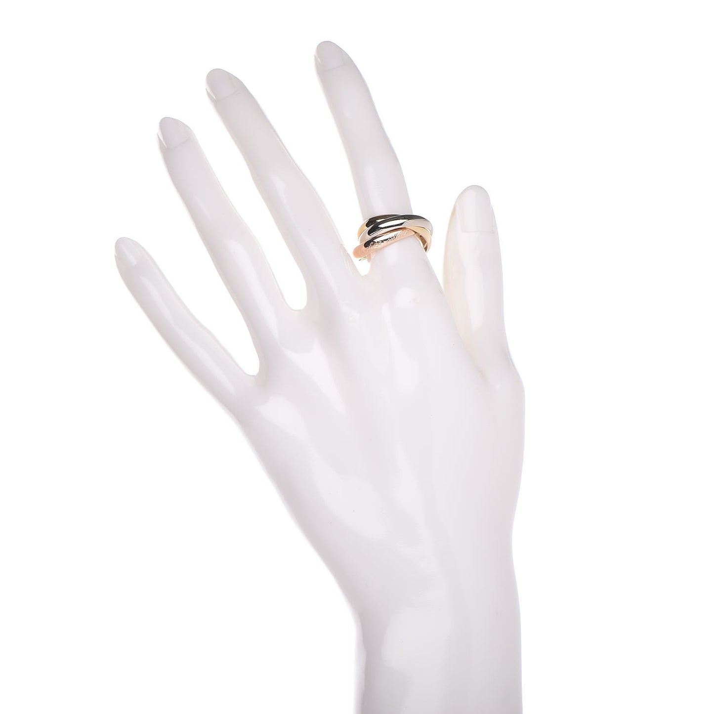 18K Pink Yellow White Gold Classic Les Must De Trinity Ring 53 6.25