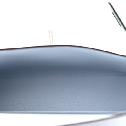 Hermes Epsom Mini Kelly Sellier 20 Bleu Brume Vert Jade Gold 5 of 11