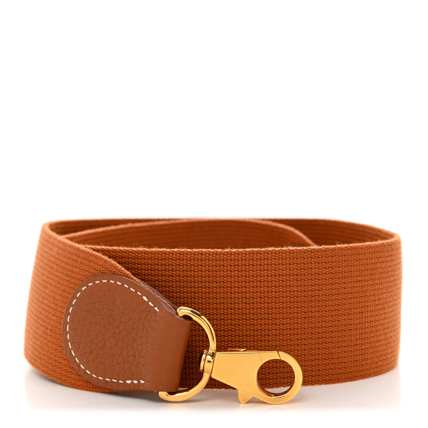 Hermes Toile Taurillon Clemence Shoulder Strap Gold 1 of 5