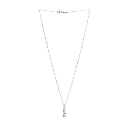 Tiffany Platinum Diamond Jazz Graduated Drop Pendant Necklace 3 of 8