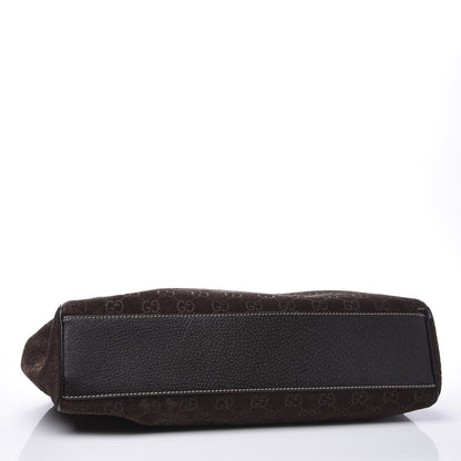 Gucci Monogram Suede Medium Charmy Shoulder Bag Dark Brown 3 of 9