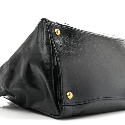 Prada Glossy Calfskin Phenix Shopping Tote Black 9 of 12