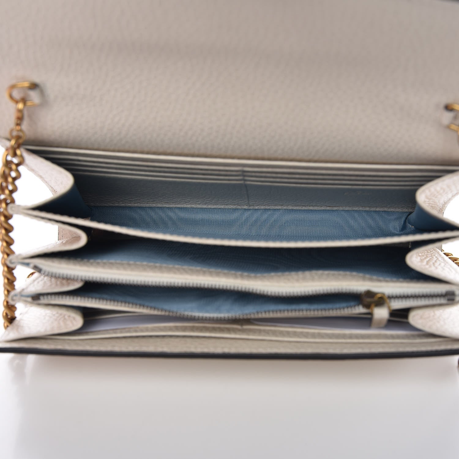 Gucci Calfskin Garden Dionysus Chain Wallet Off White 5 of 7