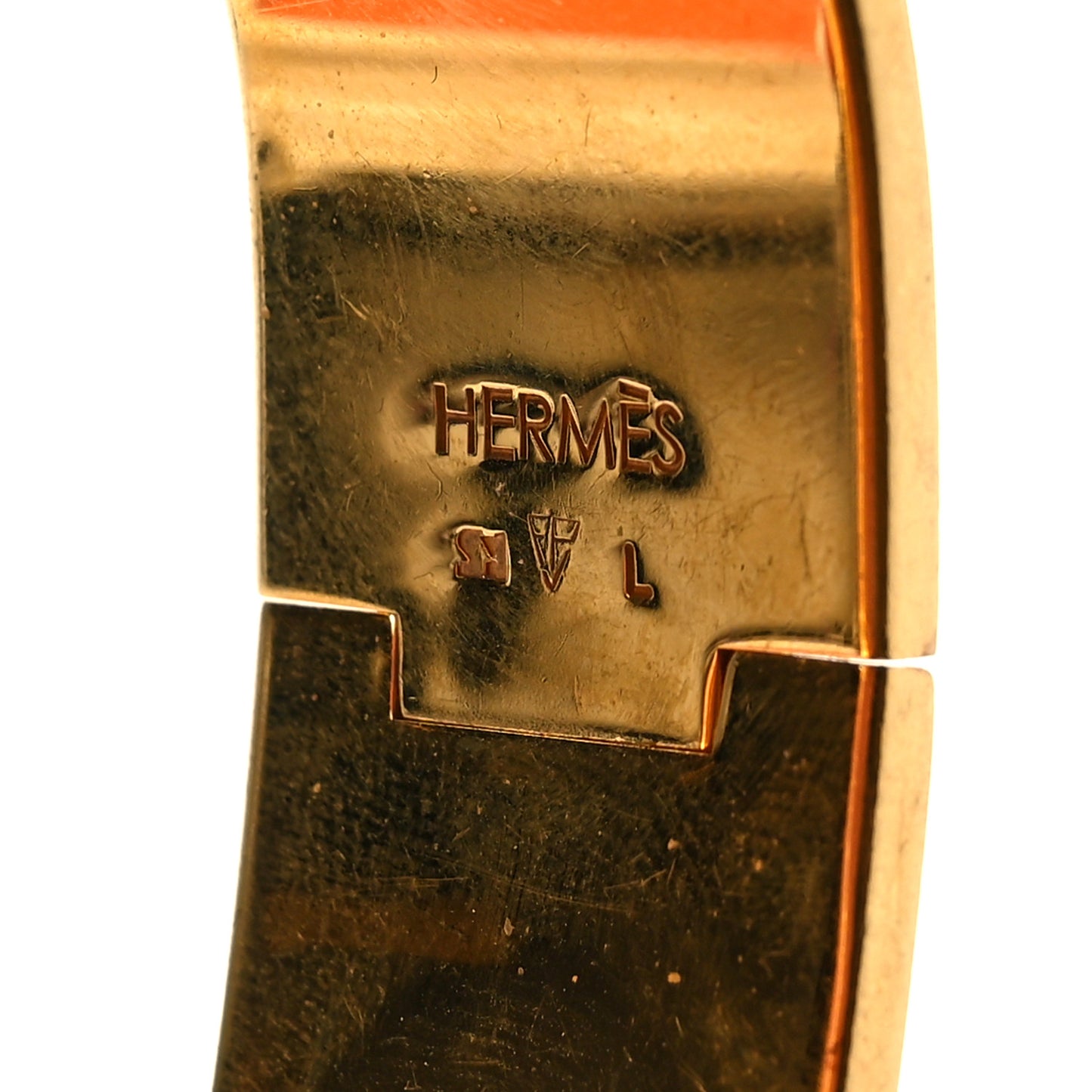 Enamel Wide Clic Clac H Bracelet PM Orange