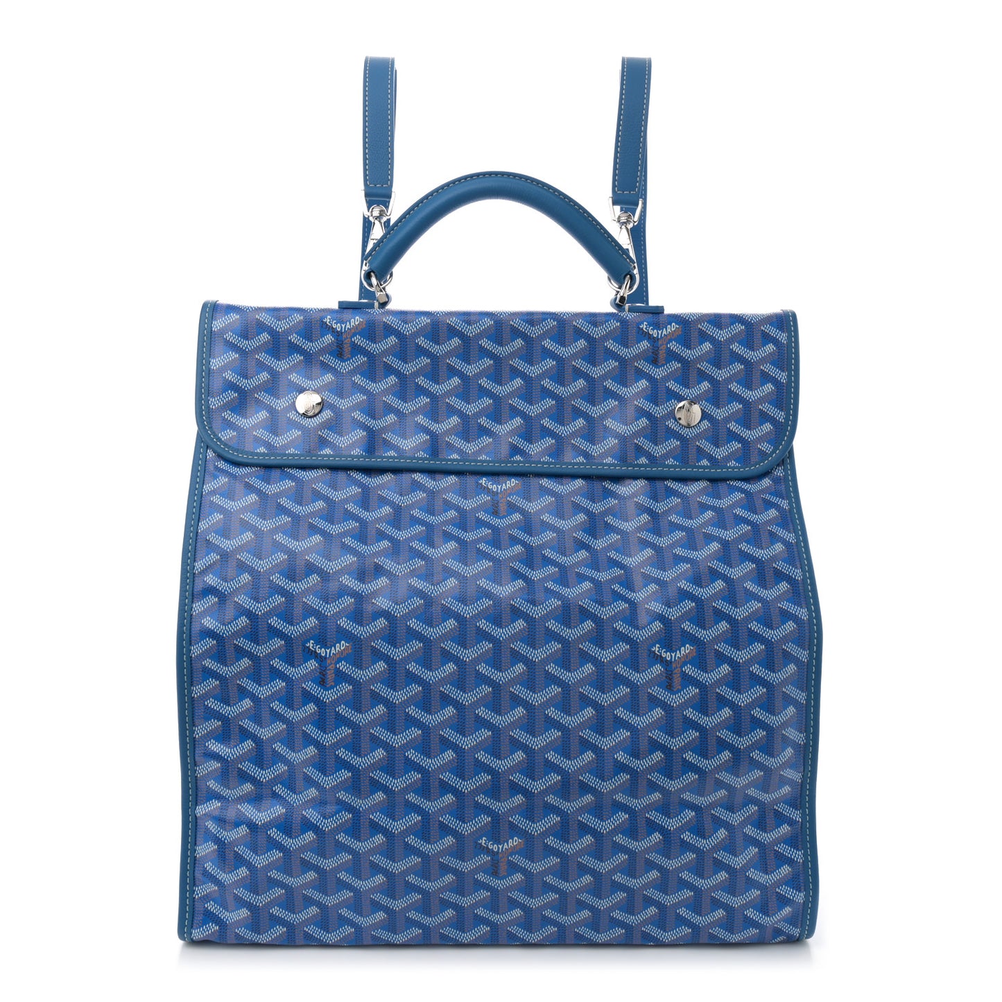 Goyardine Saint Leger Soft Briefcase Backpack Sky Blue