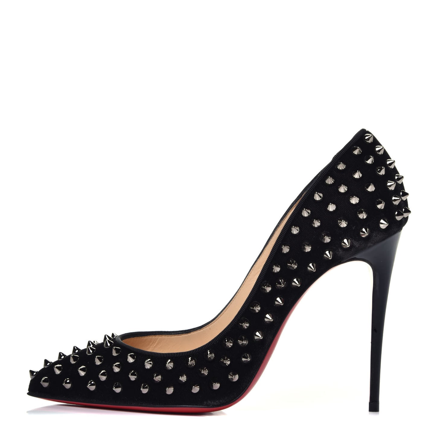 Velvet Patent Follies Spikes 100 Pumps 39 Black