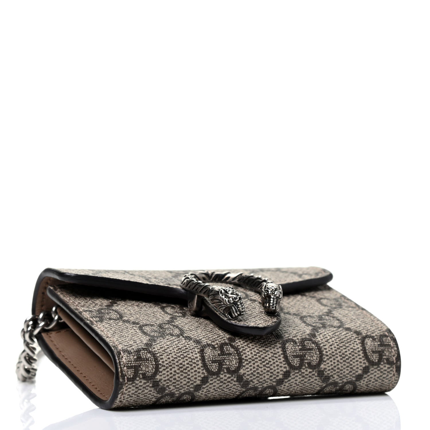 Gucci GG Supreme Monogram Dionysus Coin Purse Taupe 3 of 4