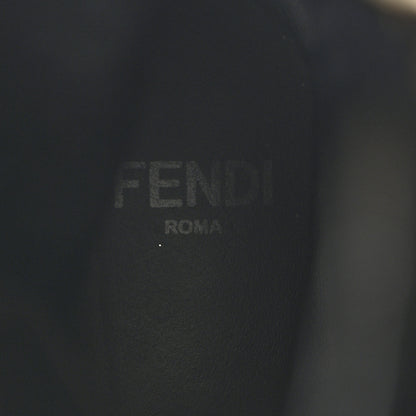 Fendi Calfskin Stretch Fabric Rockoko Biker Boots 36 Tobacco Black Marino 8 of 9