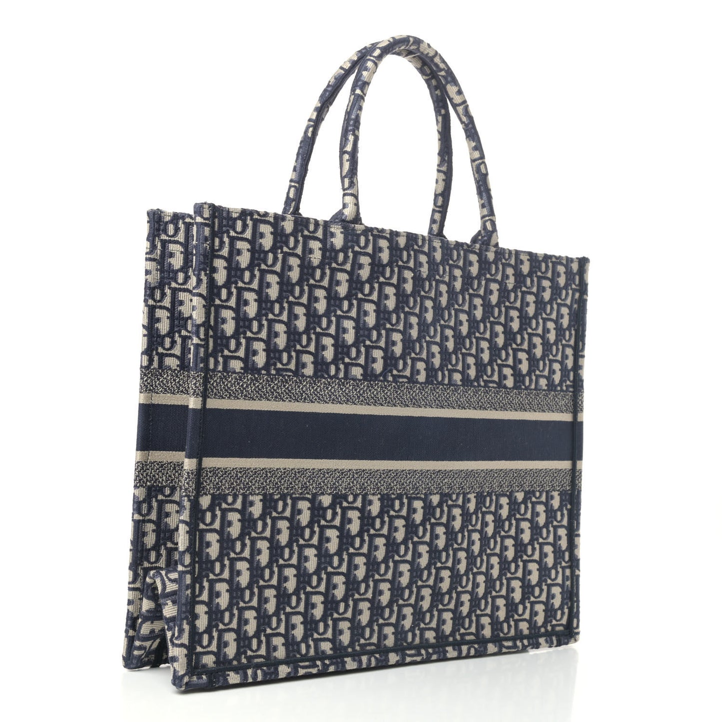 Oblique Book Tote Blue Multicolor