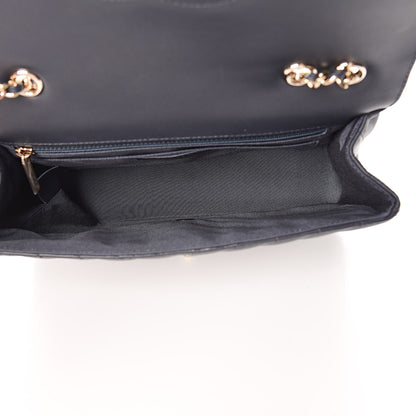 Chanel Calfskin Chevron Quilted Statement Flap Navy Blue 5 of 11