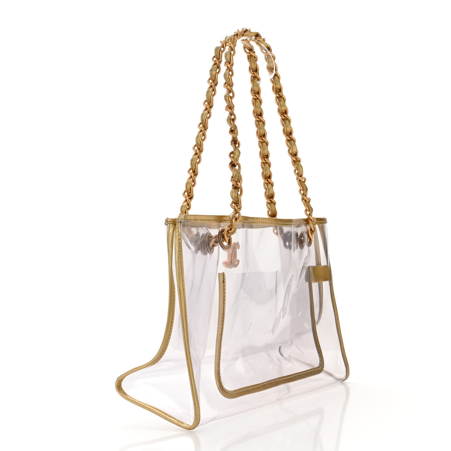 Chanel Vinyl Naked Tote Gold 3 of 10