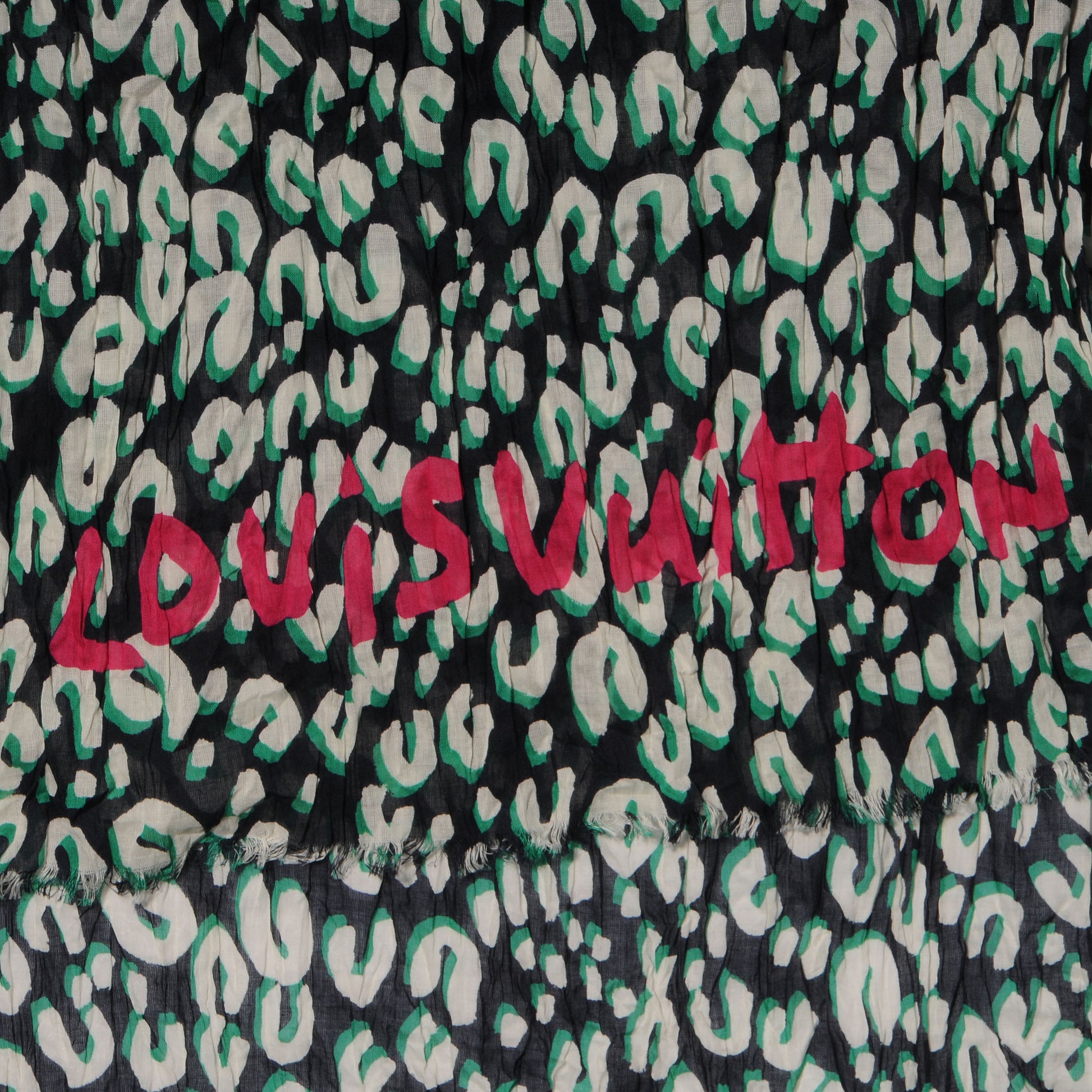 Louis Vuitton Cotton Leopard Pareo Scarf Blue Infini 5 of 7