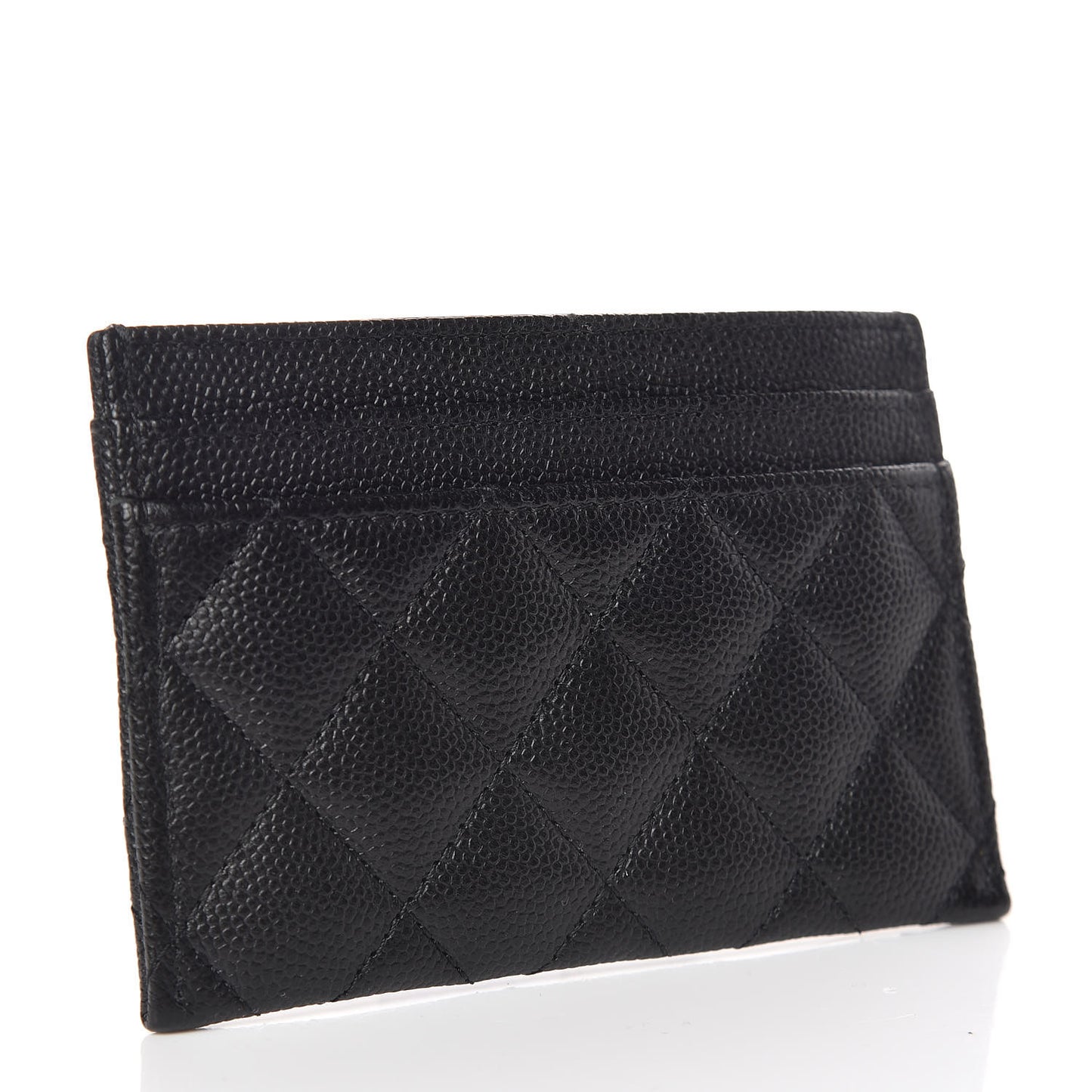 Caviar Quilted Boy Card Holder Black