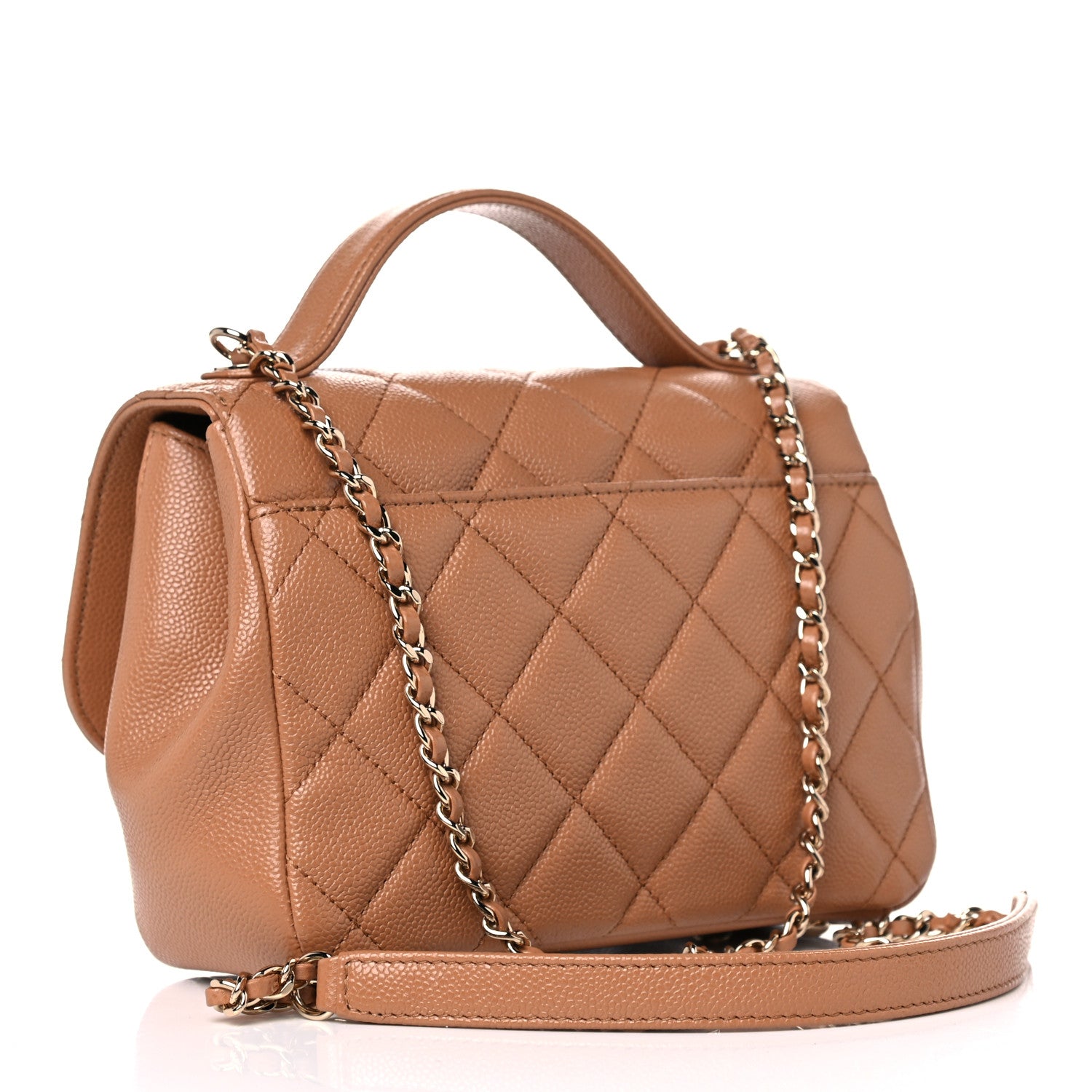 Chanel Caviar Quilted Small Business Affinity Flap Camel 3 of 9