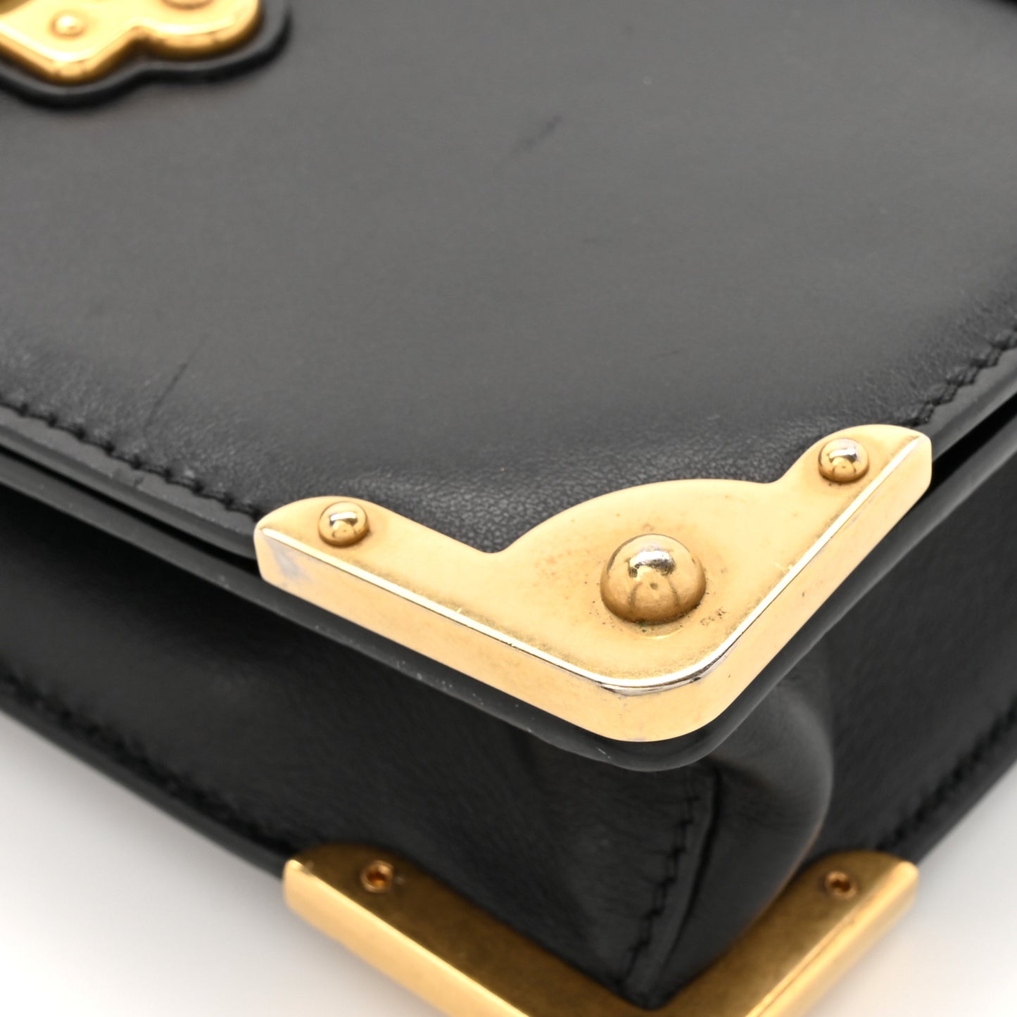 City Calfskin Saffiano Cahier Pochette Black