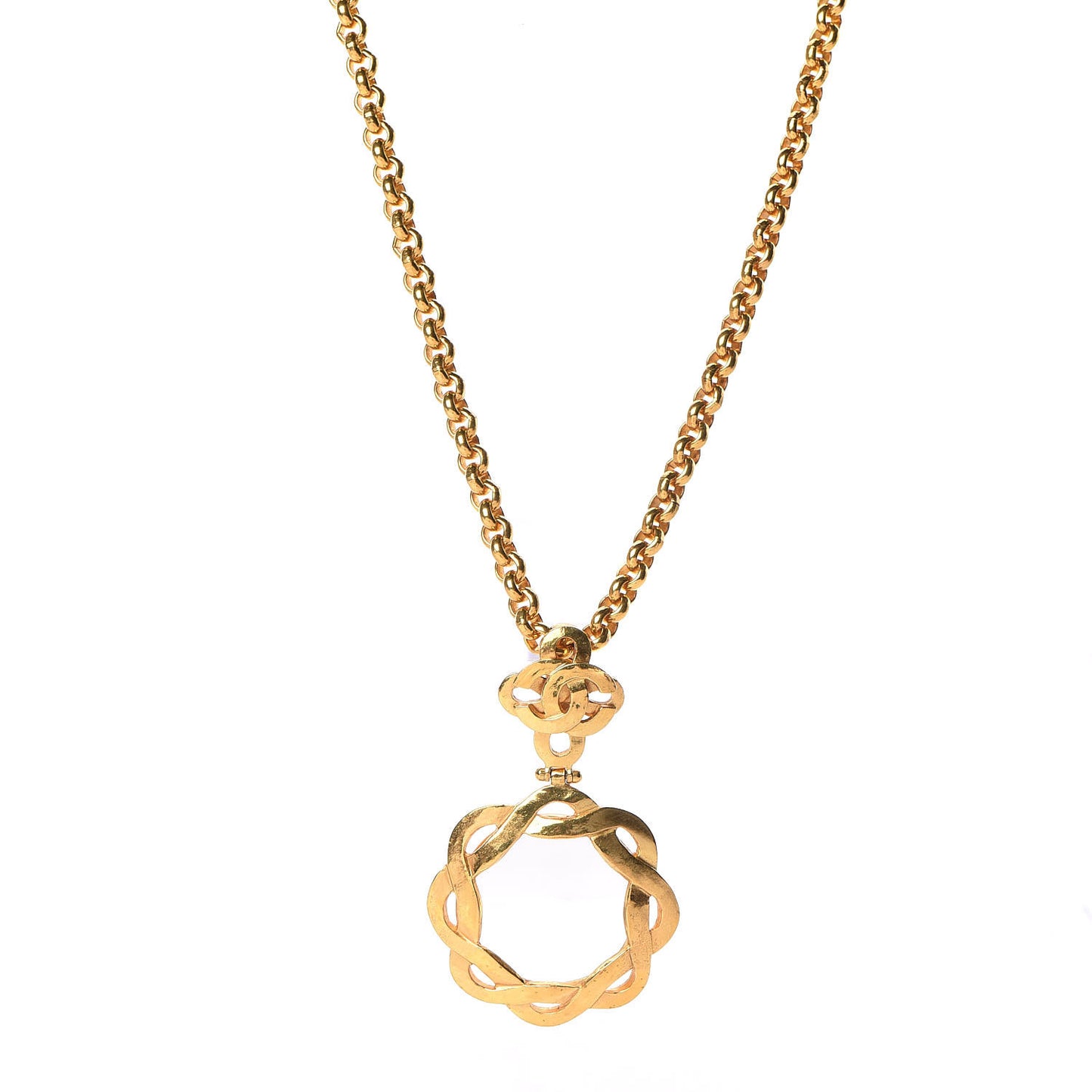 Loupe Magnifying Glass Necklace Gold